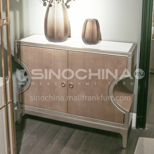 BJ-M802 American light luxury solid wood shoe cabinet, entrance decoration cabinet, entrance cabinet